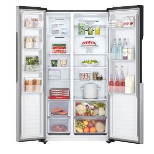 Interior of 519L No Frost Refrigerator showing Multi Air Flow system and LED lighting