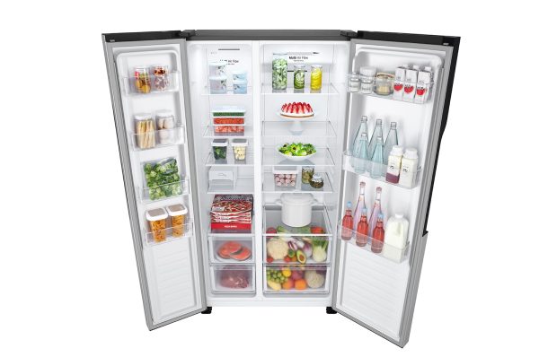 Top perspective view of 519L No Frost Refrigerator showing spacious storage