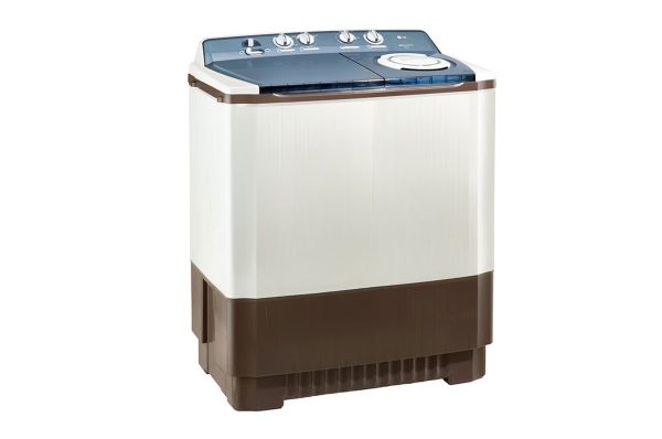 Left side view of 8kg TwinTub washer with white finish