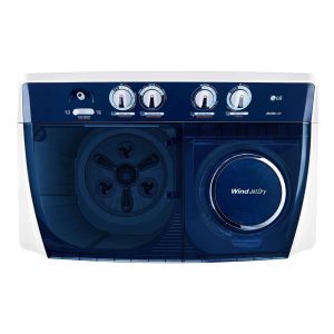 Top view of LG 10kg TwinTub Washing Machine showing tub openings