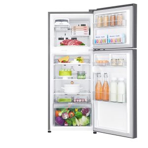 234L Top Freezer Refrigerator interior with shelves and LED lighting