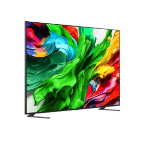 LG 100 inch QNED evo right-facing side view showing slim MiniLED profile