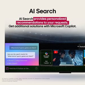 LG 100 inch QNED evo AI Search functionality demonstration
