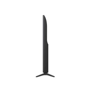 LG 55 inch QNED TV left-facing side view showing slim profile
