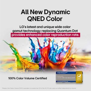 LG 65 inch QNED TV Dynamic QNED Color 100% Color Volume visualization