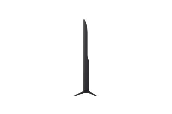 LG 65 inch UA85 TV left-facing side view showing slim profile