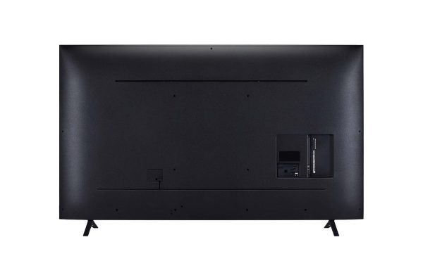 LG 75 inch QNED TV rear view showing connectivity ports
