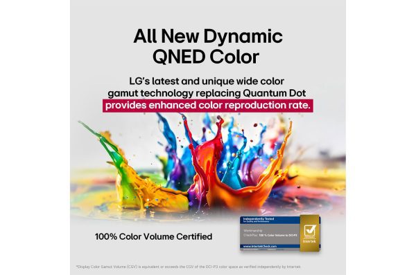 LG 75 inch QNED TV Dynamic QNED Color 100% Color Volume visualization