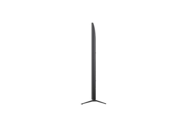 LG 86 inch NanoCell TV side view showing slim 59.9 mm depth