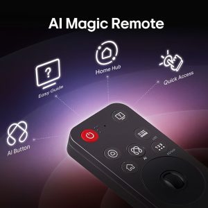 LG 86 inch NanoCell TV AI Magic Remote with AI button highlights