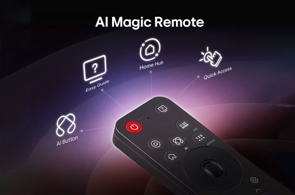 LG 86 inch NanoCell TV AI Magic Remote with AI button highlights