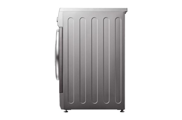LG 8kg washer dryer Silver side profile