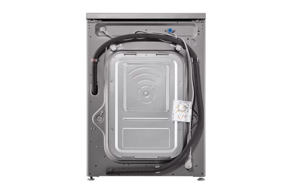 LG 8kg washer dryer Silver rotating product view