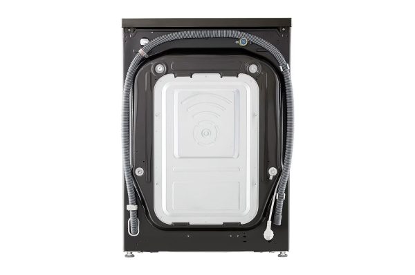 LG 9kg washer dryer Black Steel rotating product view