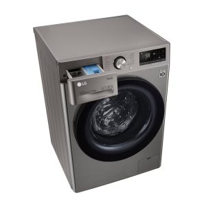LG 11kg front load washer detergent drawer close-up