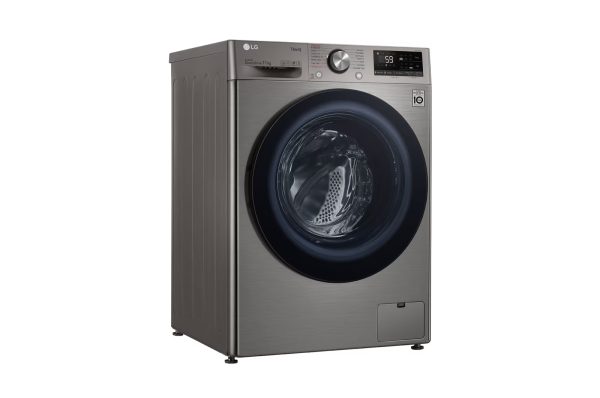 LG 11kg front load washer right side view with door open