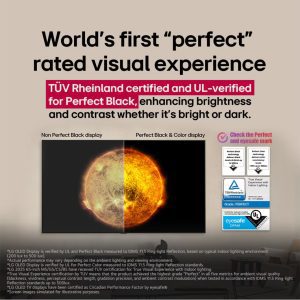 LG 65 inch OLED evo Perfect Black and Perfect Color demonstration