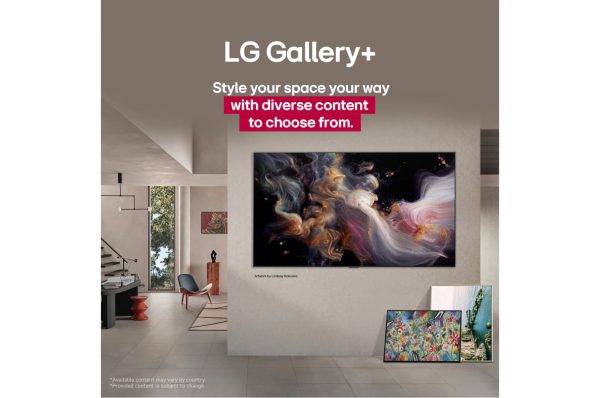 LG 77 inch OLED evo Gallery+ artwork display mode