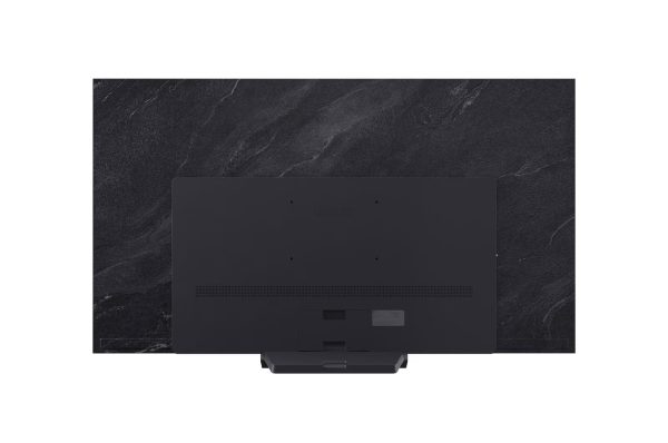 LG 77 inch OLED evo rear view showing connectivity ports
